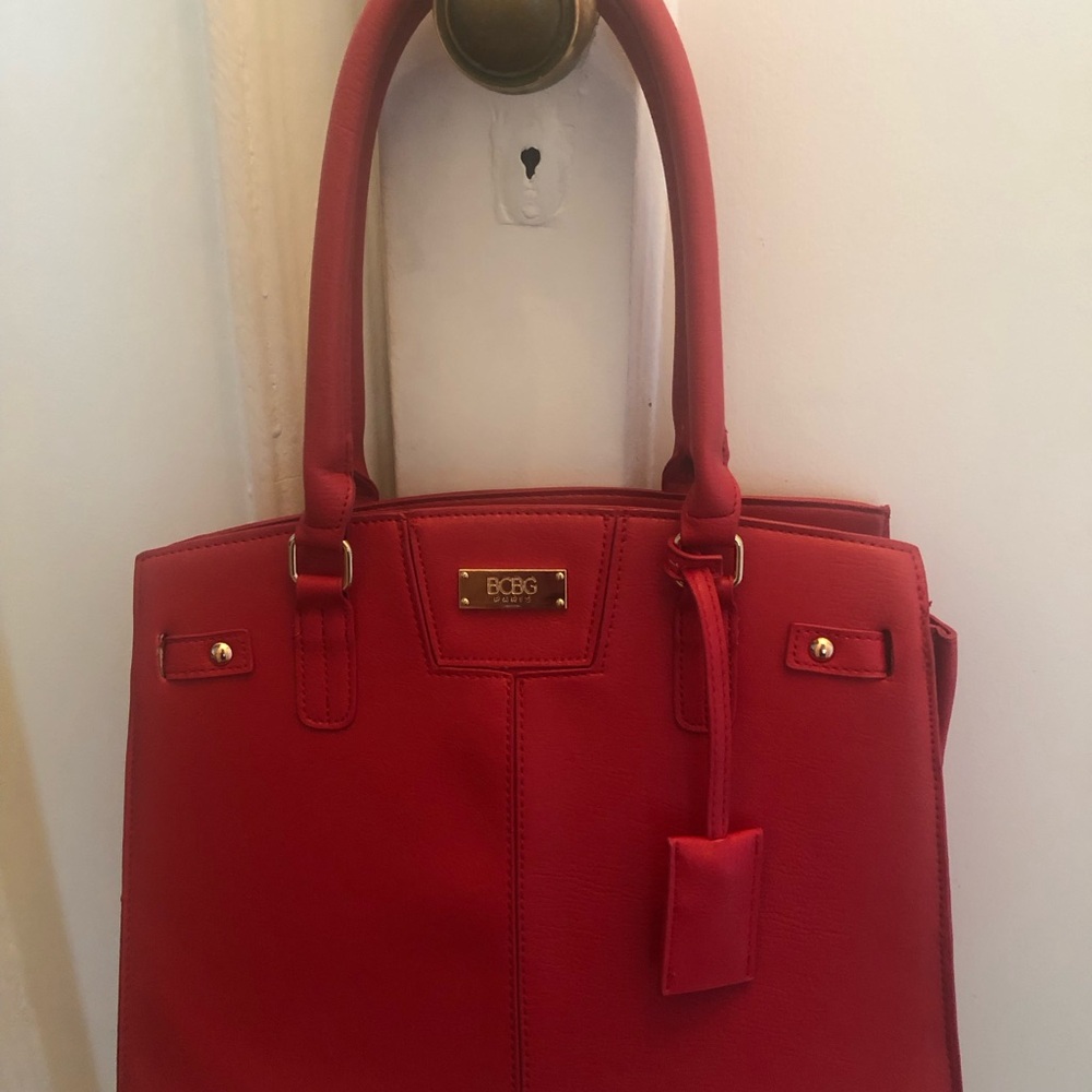BCBG bag. Bright red. Double straps.